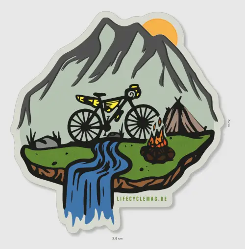 Lifecycle magazine bikepacking aufkleber
