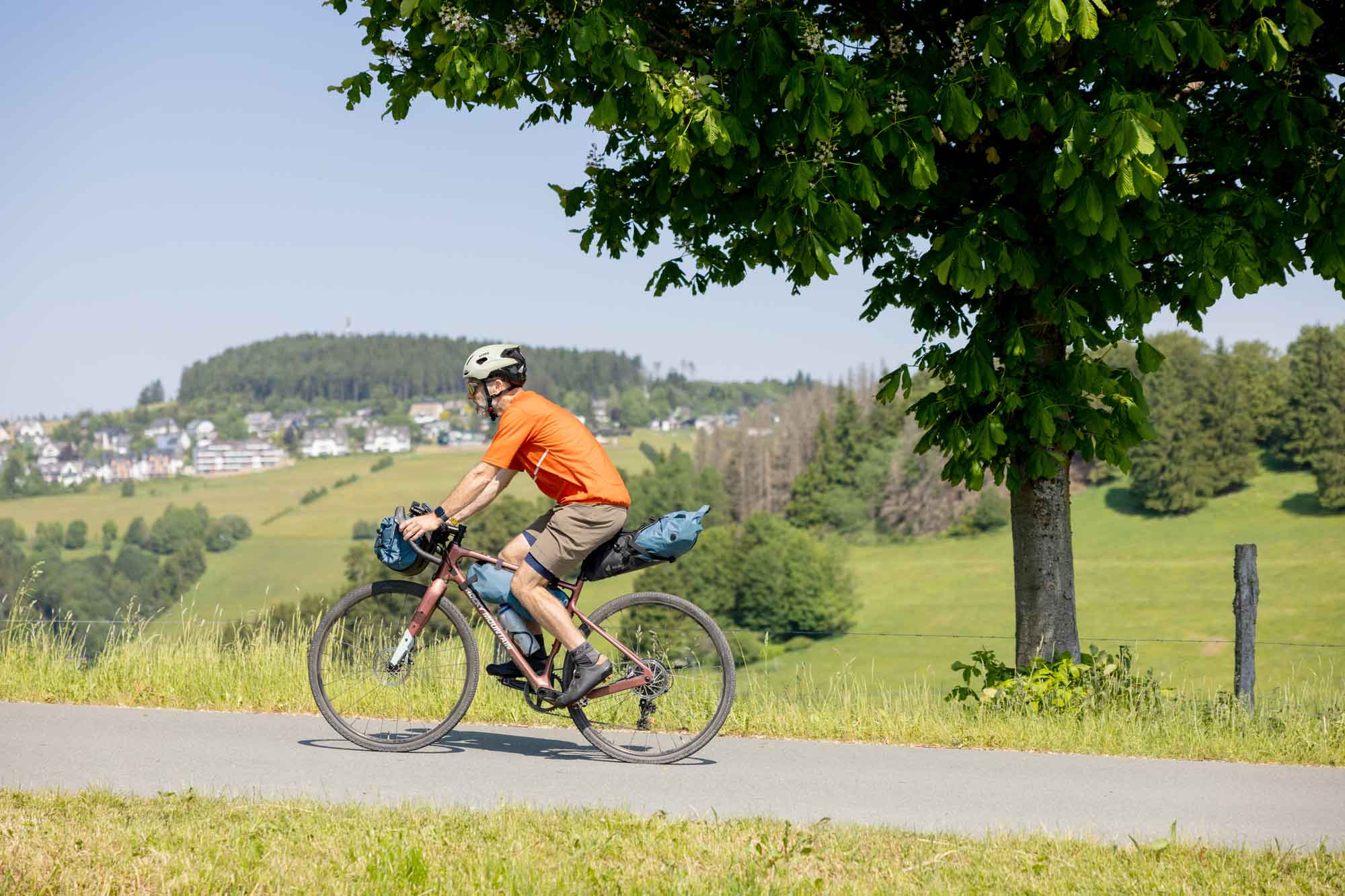 The sauerland is a great place for our deuter bikepacking bag test!