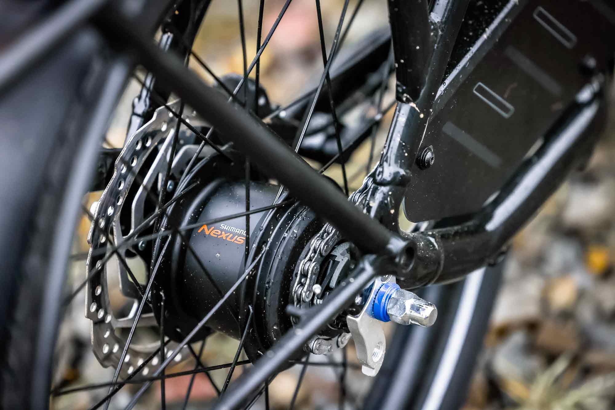 Shifting gears with the shimano 8-speed nexus hub is sometimes a little choppy.