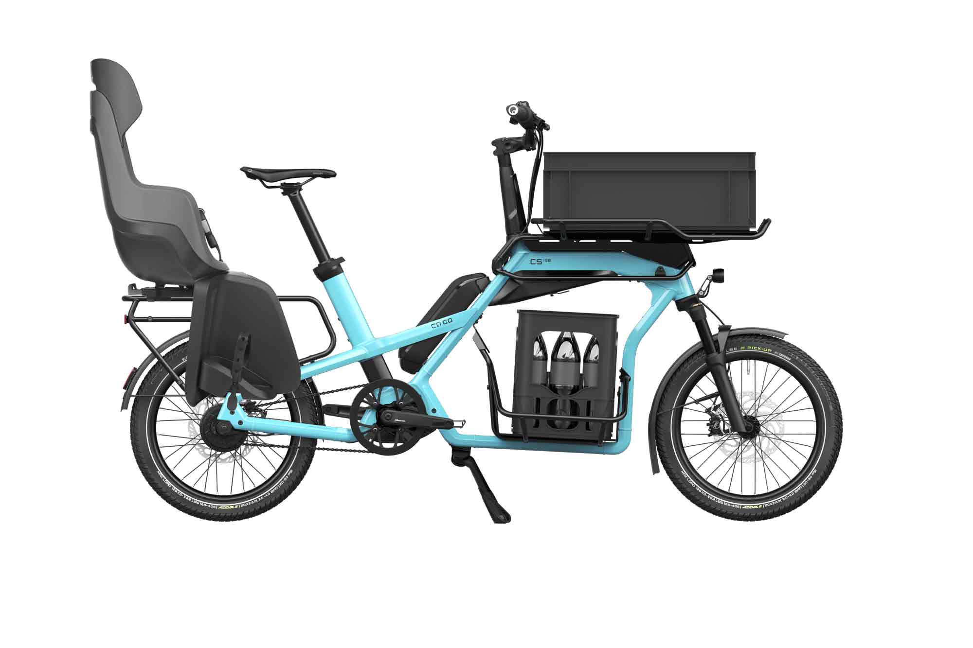 The cago mini cargo bike can do a whole lot! What this picture expresses well even without many words...