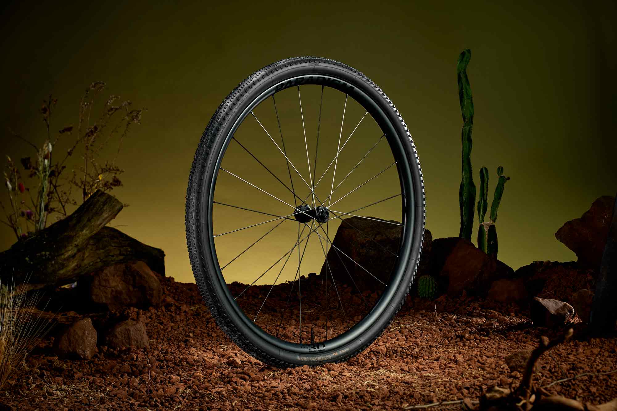 The bontrager gravel tire "betasso" in lateral profile